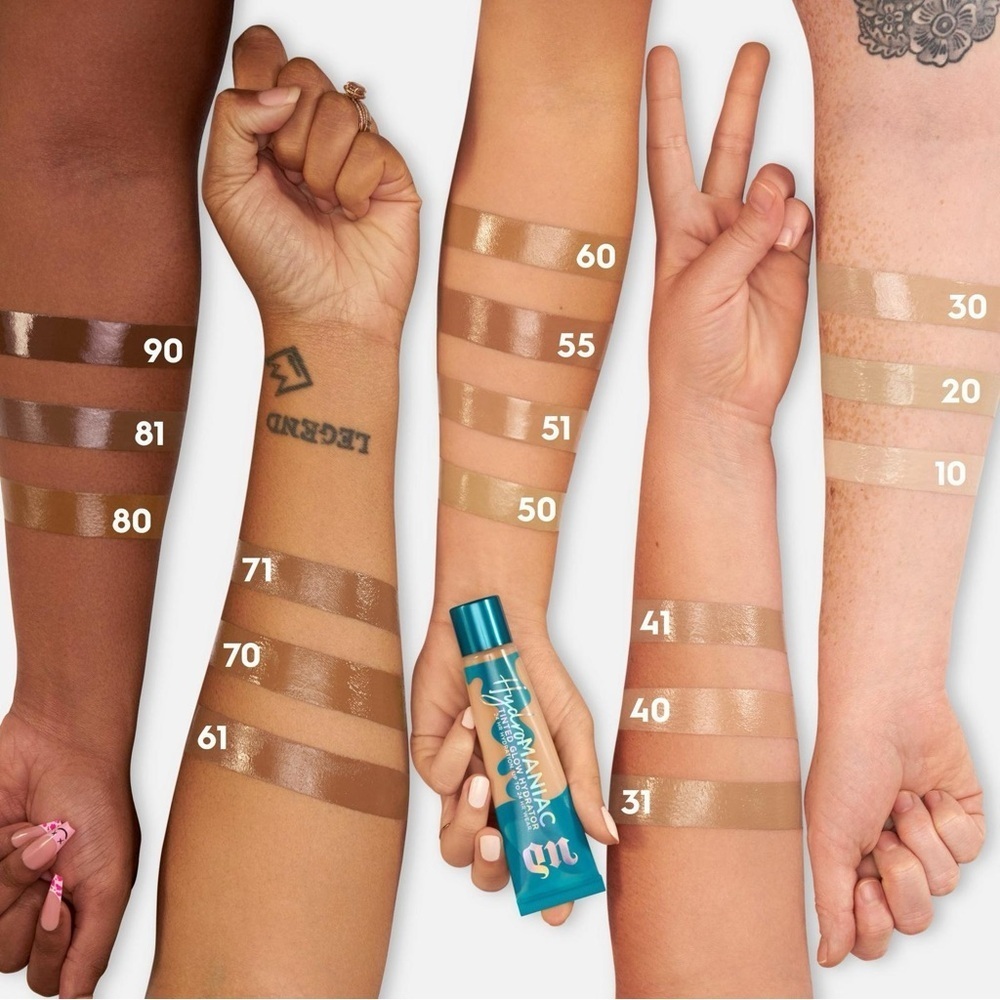 🆕 URBAN DECAY Cosmetics Hydromaniac Hydrating Dewy Foundation 90 ULTRA DEEP NIB - Picture 4 of 6